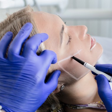 Patient receiving Botox treatment