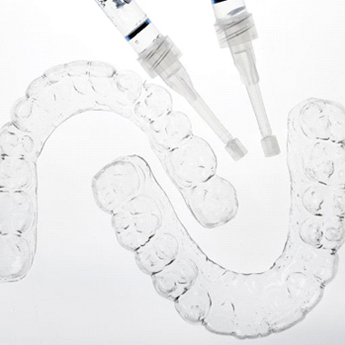 take-home teeth whitening trays and gel